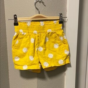 Hanna Andersson Yellow and White Polka Dot Kids Shorts
